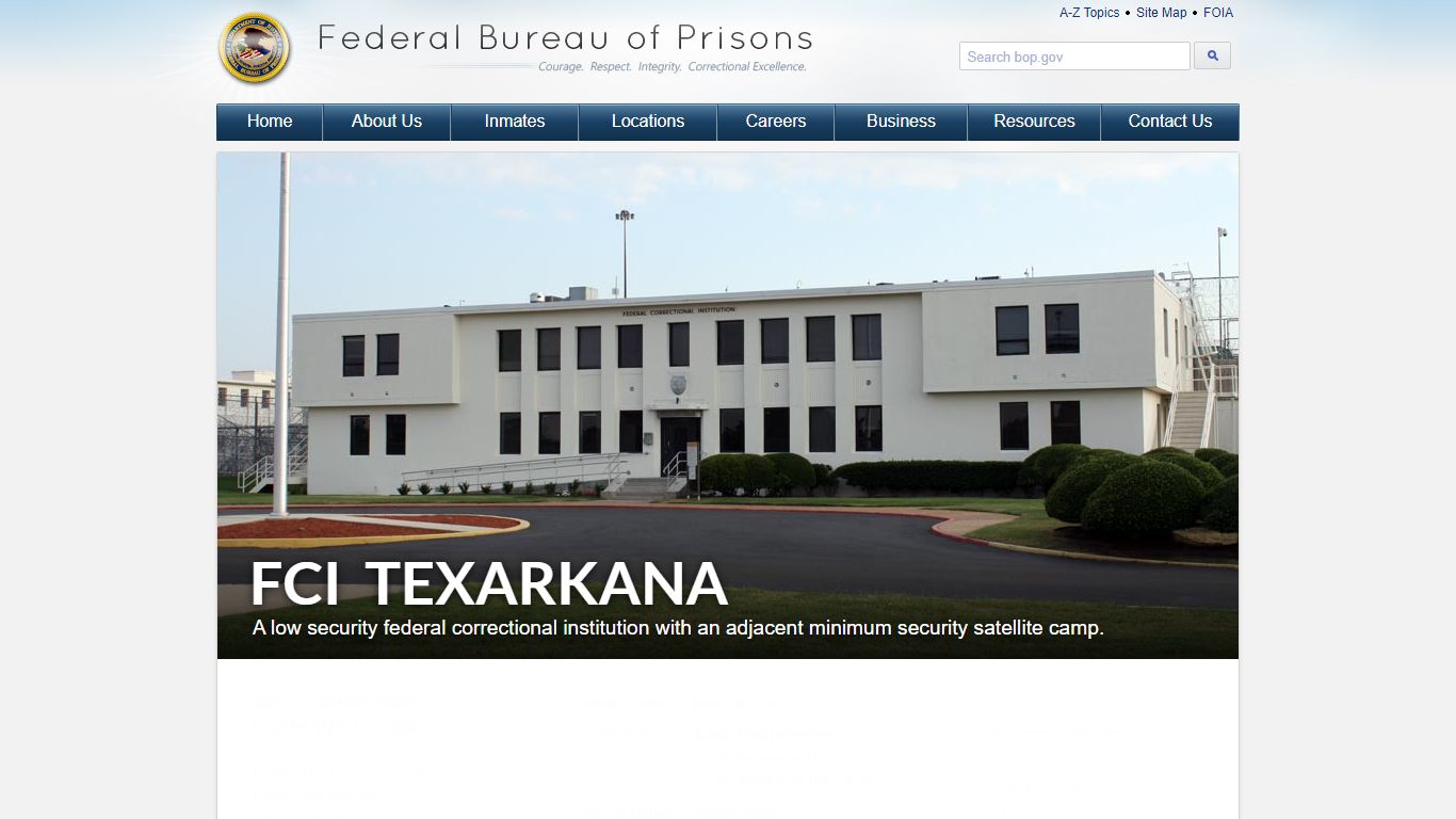 FCI Texarkana - Federal Bureau of Prisons
